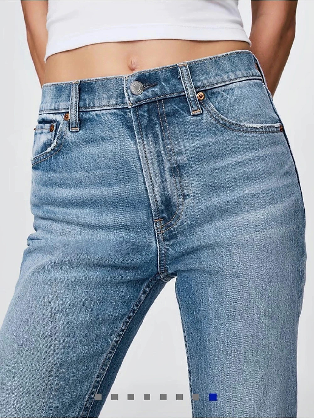 Gap 90s Straight High Rise Jeans medium Blue Waist 31